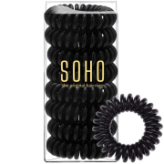SOHO Spiral Hair Cargando, Negro - 8 PCs.