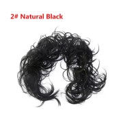 Messy Curly Moño de pelo #2 - Negro natural