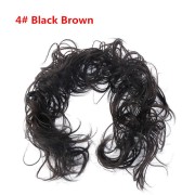 Messy Curly Moño de pelo #4 - Marrón negruzco