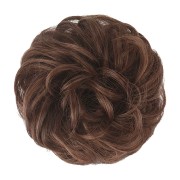 Pasillo de pelo desordenado del bollo con el pelo artificial arrugado - 4/30# Marrón chocolate