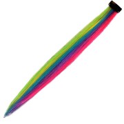 Crazy Color - Extensión de pelo con clip - Colores del arco iris, 50 cm