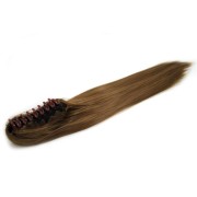 Extensiones de cola de caballo con pinza para el cabello, rectas - Marrón claro #6