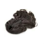 Extensiones de cola de caballo con garra de pelo, rizado - Marron oscuro #2
