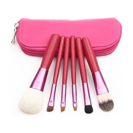 Makeup Brushes - 6 pcs - pink