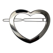 SOHO Heart Metal Hair Clip - Silver