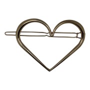 SOHO Heart XL Metal Hair Clip - Gold