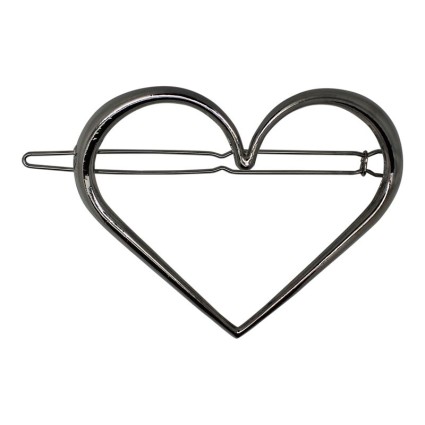 SOHO® Heart XL Metal Hair Clip - Silver