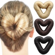 Donut de pelo Love Heart de 5 cm con pelo falso - varios colores