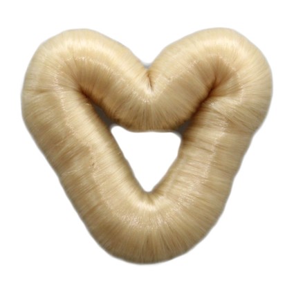8 cm Love Heart Hair Donut - pelo falso