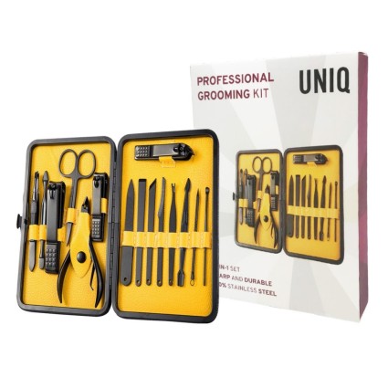 Kit de aseo UNIQ para uñas, pies, cara y cejas - 15 piezas