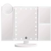 UNIQ Espejo de Maquillaje Hollywood Tríptico con Luces LED, Blanco