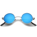 Gafas de sol retro - Vidrio azul redondo