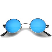 Gafas de sol retro - Vidrio azul redondo