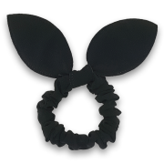 Scrunchie w. Bunny Ears - Black