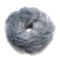 Hair Elastic with Fur - Faux Scrunchie, Grey