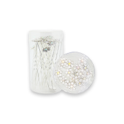 Horquillas para el pelo de ramillete con perlas de imitación, Crystal Flower - 20 piezas