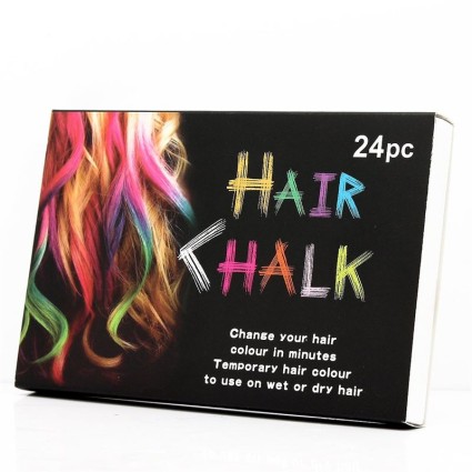 Hair Chalk juego de 24 tizas temporales para el cabello