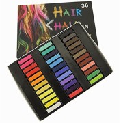 Hair Chalk juego de 36 tizas temporales para el cabello