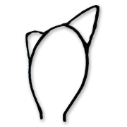 Diadema con orejas de gato - Negro