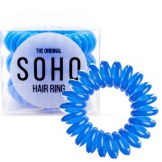 SOHO® Elásticos para anillos de pelo en espiral, azul - 3 piezas