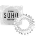 SOHO Elásticos para anillos de pelo en espiral, transparentes - 3 piezas