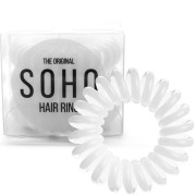 SOHO® Elásticos de anillo de pelo en espiral, blanco - 3 piezas
