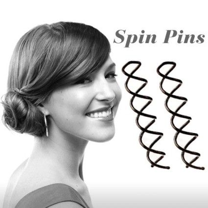Horquillas espirales Spin Pins Negro – 2uds