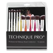 Technique PRO® Pinceles de maquillaje, edición plateada - 10 piezas