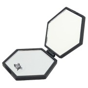 Uniq mini espejo hexágono compacto - negro