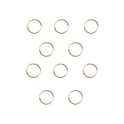 Decorar anillos para el cabello - Anillos de bucle de cabello - Oro (10 PC)