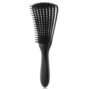 Cepillo para el cabello curvo flexible - negro