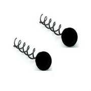 Horquillas espirales Spin Pins Negro Con Perla Negra 2ds